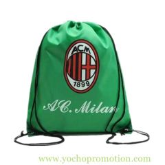 Promotional Gift Polyester Drawstring Bag Color Green Origin China Hardness Soft Type Drawstring Model NO. YD002 Suit for - Image 1