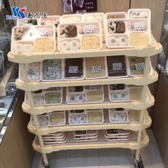 Multi-Layer Storage Cart Movable Floor Rack for Car Rental Snack Storage Trolley - Image 1