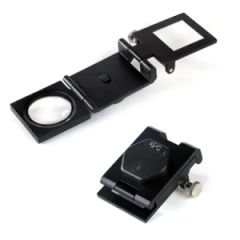 LED-Illuminated Magnifying Glass 10X for Screen Printing N.W 98g Color Black Origin China Handle Metal Shape Rectangle Lens Diameter 28mm - Image 1