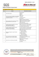 SGS report certificate from JOSO CORPORATION