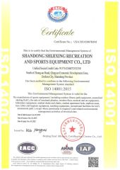 ISO14001 certificate from Shandong Century Star Sports Equipment Co., Ltd.