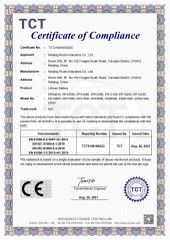 CE Certificate of Li-SOCl2 batteries certificate from NANJING RUIZHI INDUSTRIES LTD