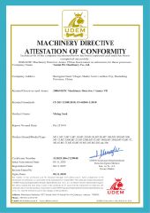CE certificate from Yantai Pris Machinery Co., Ltd.