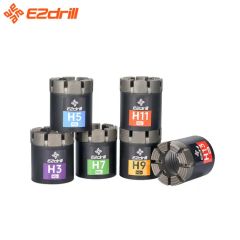 NQ3 Diamond Core Drill Bit 15mm 15D H3H5H7H9H11H13 1Y Length 15 HRC -10°-50° Model NO. NQ3 Material Diamond Trademark EZdrill - Hubei EZdrill Tools Co., Ltd.