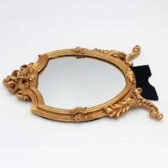Antique Gold Resin Frame Decorative Wall Makeup Tabletop Mirrors - Image 6