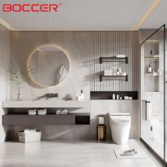 Compact Narrow Slim Cabinet Profile Small Space Bathroom Vanity - Image 3