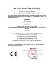 EC Declaration of Conformity certificate from Shandong Unid Intelligent Technology Co., Ltd.