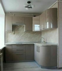 HDHMR Modern L Shape Modular Kitchen Material HDHMR Construction Modern Door Finishing Glossy Kitchen Design L-Shape Durability - Image 5