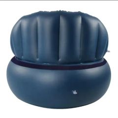 New Outdoor Single Inflatable Relax Air Sofa Chair Design with Foot-Rest - Image 2