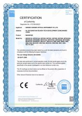 Certificationof conformity certificate from Ningbo Hongbo Optical Instrument Co., Ltd.