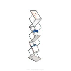 Foldable Magazine Brochure Display Rack Stand for Office Exhibition Trade Show - Image 1