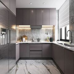 Pvc Modular Kitchen Maintenance Easy Cleaning Material Polyvinyl Chloride Aesthetic Feature Modern Look Durability Waterproof, - Image 1