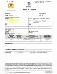 COC certificate from QINGDAO SUNTEK INTERANTIAONL TRADING CO., LTD.