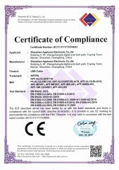 CE-1 certificate from Shenzhen Apphone Electronic Co., Ltd.