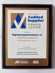 SGS certificate of Ningjin Ding'an Hydraulic Machinery Co., Ltd – certificate photo, supplier certificates section