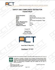 ASTM-F963 certificate from Dongguan Mayachi Gifts & Toys Co., Ltd.
