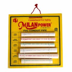 White MILAN Power PVC Conduct Pipe, Type: Light (LMS), Size: 25 mm - Image 1
