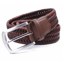 Factory Wholesale Fashion Braided Leather Belt Ideal for Formal and Casual Wear - Image 1