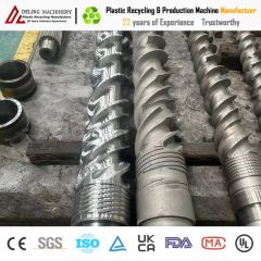 Deling Dependable Double Stage Single Screw Plastic Recycling Granulating Pelletizing Machine Extruder Pelletizer Granulator for Crushed Soft & Hard Materials - Image 5