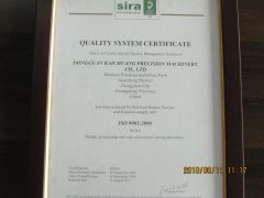 ISO Certificate certificate from Guangdong Kaichuang CNC Equipment Co., Ltd.