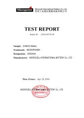 IEC certificate for Alkaline Battery AAA/LR03--1 certificate from Microcell International Battery Co., Ltd.