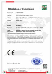 Certificates certificate from Dongguan Chaofan Lamp Manufacturing Co., Ltd.