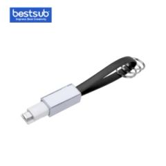 Bestsub Sublimation Portable Data Cable Keychain (Small, Black) - Image 1