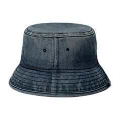 Vintage Washed Denim Fisherman Hat Denim Bucket Hat Washed Brim Hat Beach Hat - Image 3