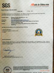 SGS Certificate certificate from Weifang Shengao Machinery Co., Ltd.