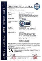 CE certificate of screw compressor certificate from Shandong Compressor Import & Export Co., Ltd.