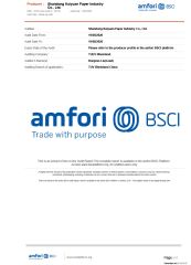 BSCI certificate from Shandong Kaiyuan Paper Industry Co., Ltd.