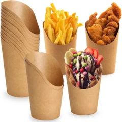 Kraft Paper French Fry Cups Holder- Disposable Snack Cups Take-out Party Baking - Xinguokang Paper Co., Ltd
