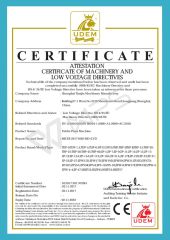 CE certificate of Shanghai Tianjiu Machinery Manufactory – certificate photo, supplier certificates section