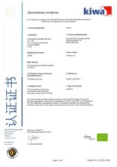 EU Organic certificate of Changsha Nutrahealth Bio-Tech Co., Ltd. – certificate photo, supplier certificates section