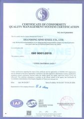 ISO CERTIFICATE OF CONFORMITY QUALITY MANAGEMENT SYSTEM CERTIFICATION certificate of SHANDONG SINO BUILDING MATERIAL GROUP CO., LTD. – certificate photo, supplier certificates section