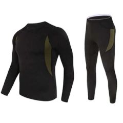 Huayili Men Thermal Underwear Striped Long Sleeve 1Y Winter Knit Yarn Dyed - Songyang Huayili Garment Co., Ltd