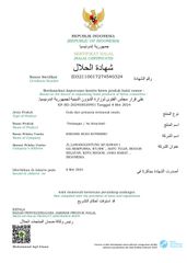 Halal-MUI certificate from CV RAGANATURA GEMILANG
