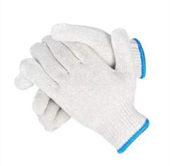 Labour White Cotton Knitted Safety Work Gloves Color White Length Medium Origin Shandong Model NO. STY008 Size - Image 5