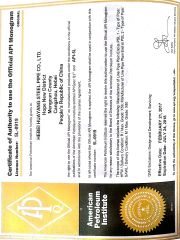 API Certificate certificate of Wuxi City Ge Ming Sheng Steel Trading Co., Ltd – certificate photo, supplier certificates section