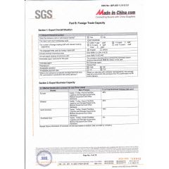 SGS certificate certificate from Hubei Space Double Rhombus Logistics Technology Co., Ltd.