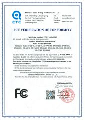 FCC certificate from Xiamen Sunfine Architect & Construction Co., Ltd.