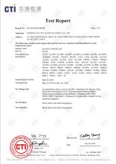 ROHS Certification certificate from RONBO ELECTRONICS LIMITED