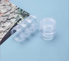 5PCS Stackable Plastic Packaging Jar Container for Nail Power and Crafts - Image 5