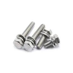 Premium Hexagon Screw Bolts with Durable Spring Washers for Heavy-Duty Use - Image 1
