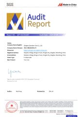 Audit Report certificate of Qingdao Qianzhen Tyre Co., Ltd. – certificate photo, supplier certificates section