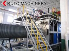 Corrugated HDPE PE Pipe Extrusion Machinery Sewage/Gas/Water/Cable Duct Pipes Making Machines - Image 1