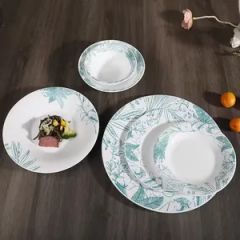 White Opal Glassware Dinner Set with Decal Glass Clay Origin China Color Unicolor HS Code 7010903000 Trademark OEM & ODM - Image 2