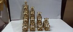 Yellow Polished Hanging Lotus Diya 3 Steps Color Yellow Size all size Material Brass Shape Lotus Steps Occasion - Image 3
