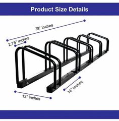 Steel Floor Mount Bicycle Rack for 5 Cycles Foldable No Material Steel Load Capacity 15 kg Rack Type Front Rack Mount Location - Image 6