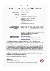 UL Certificate certificate from Shenzhen Jinling Electronics Co., Ltd.